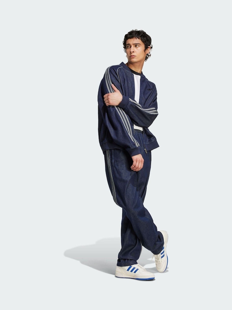 adidas Originals Blue Adicolour Loose SST Denim Stone Tracksuit - Image 1 of 6