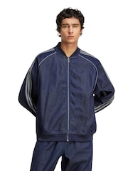 adidas Originals Blue Adicolour Loose SST Denim Stone Tracksuit - Image 2 of 6