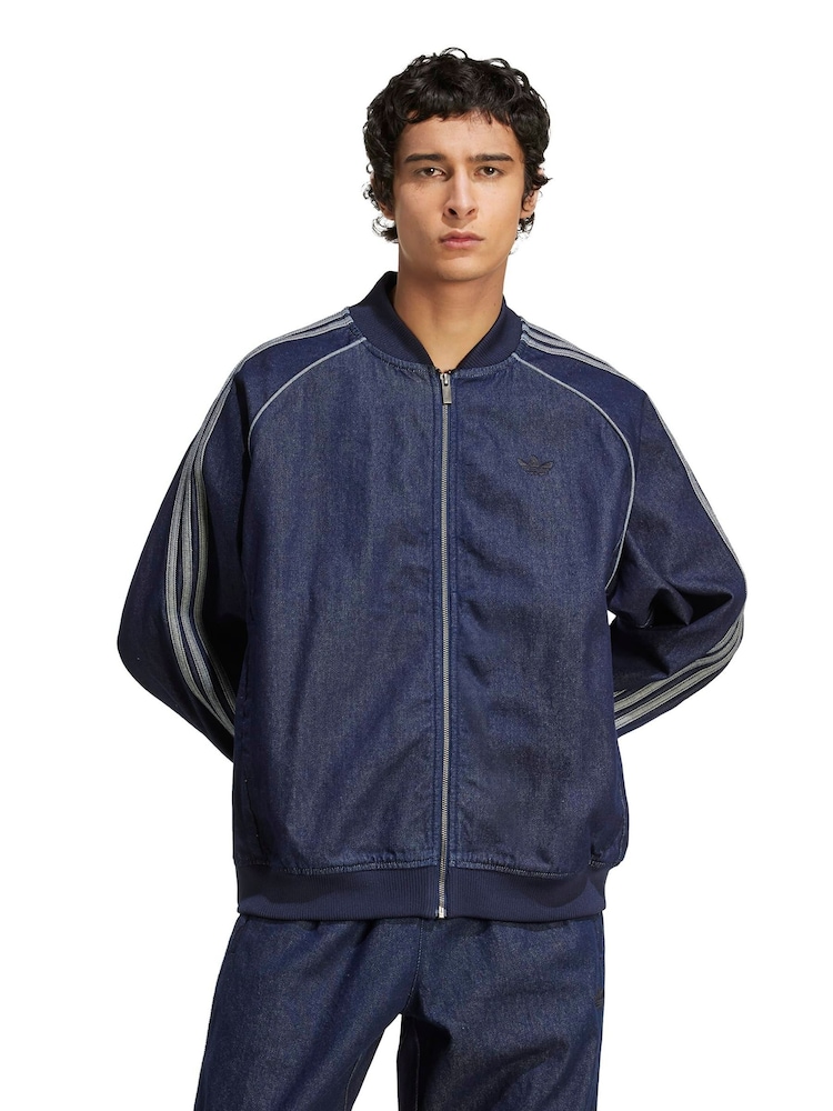adidas Originals Blue Adicolour Loose SST Denim Stone Tracksuit - Image 2 of 6