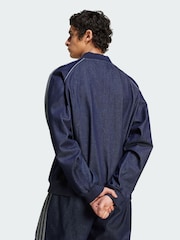 adidas Originals Blue Adicolour Loose SST Denim Stone Tracksuit - Image 3 of 6