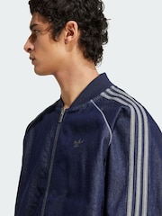 adidas Originals Blue Adicolour Loose SST Denim Stone Tracksuit - Image 4 of 6