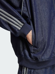 adidas Originals Blue Adicolour Loose SST Denim Stone Tracksuit - Image 5 of 6