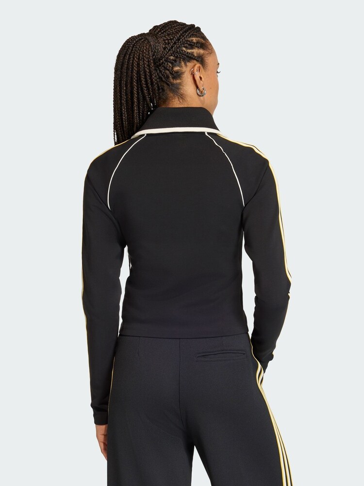 adidas Originals Black Slim Fitted Firebird Jacket - Image 2 of 6