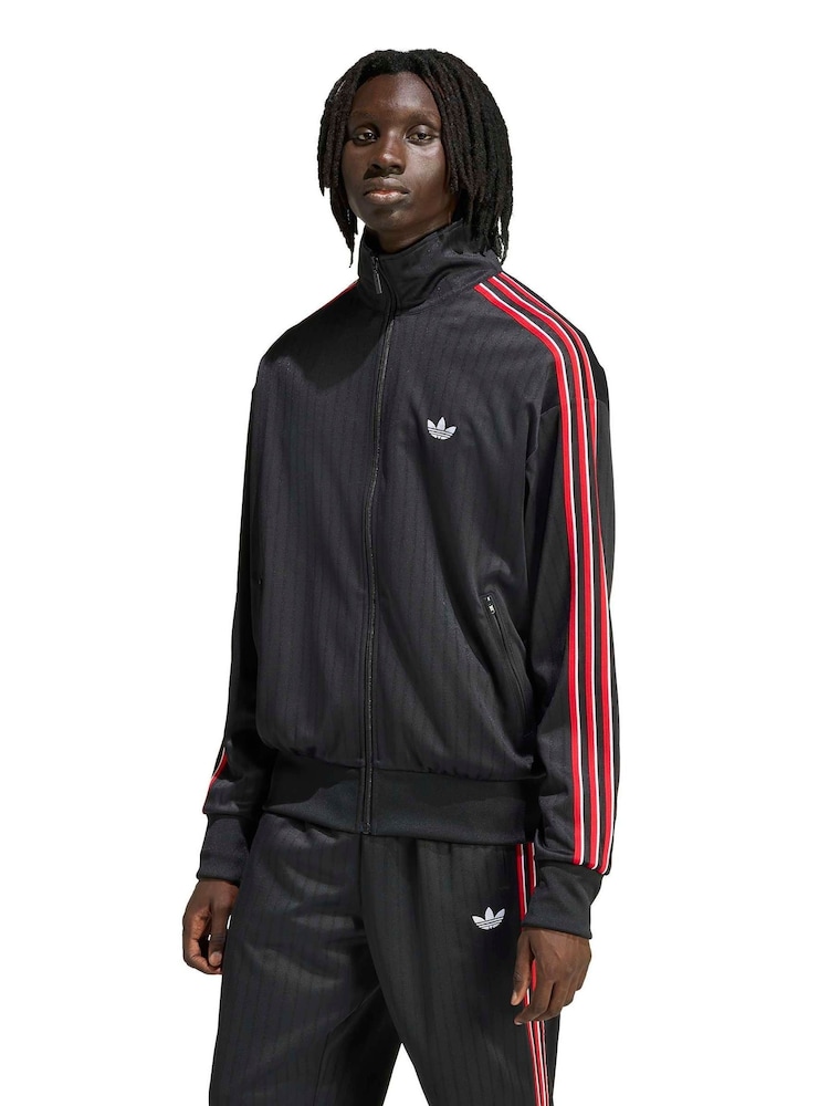 adidas Originals Black Firebird Loose Pinstripes Track Top - Image 2 of 6