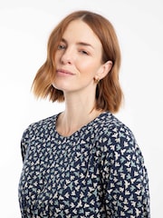 Weird Fish Blue Cassandra Jersey Swing Dress - Image 4 of 7