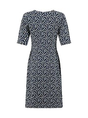 Weird Fish Blue Cassandra Jersey Swing Dress - Image 7 of 7