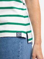 Weird Fish Green Bowe Striped Jersey T-Shirt - Image 5 of 7