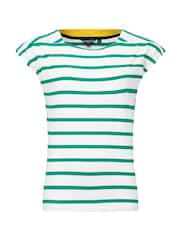 Weird Fish Green Bowe Striped Jersey T-Shirt - Image 6 of 7