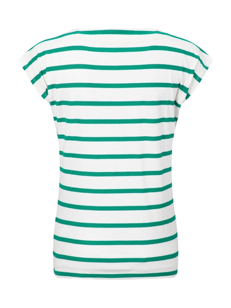 Weird Fish Green Bowe Striped Jersey T-Shirt - Image 7 of 7