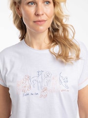 أبيض - Weird Fish Fetch Front Print Graphic T-Shirt - صورة 1 من 6