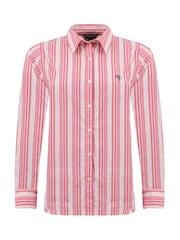 Weird Fish Pink Roscoe Striped Boyfriend Shirt - Image 7 of 8