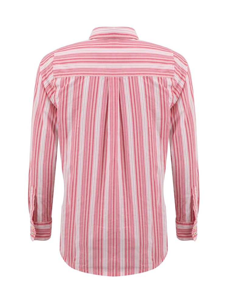 Weird Fish Pink Roscoe Striped Boyfriend Shirt - Image 8 of 8 Weird Fish Pink Roscoe Striped Boyfriend Shirt - Image 8 of 8