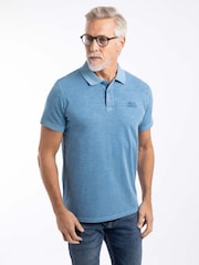 Weird Fish Blue Indy Slub Polo Shirt - Image 1 of 7