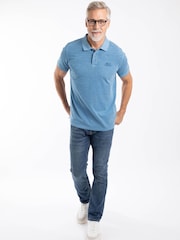 Weird Fish Blue Indy Slub Polo Shirt - Image 3 of 7