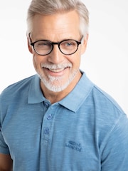 Weird Fish Blue Indy Slub Polo Shirt - Image 4 of 7