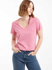 Weird Fish Pink Hailey V-Neck T-Shirt - Image 1 of 7