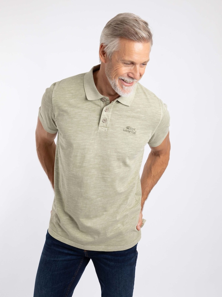 Weird Fish Green Indy Slub Polo Shirt - Image 1 of 7