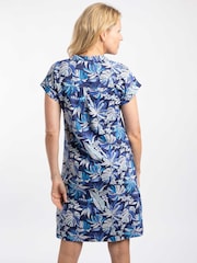 Weird Fish Blue Suffolks Printed Jersey Dress - Image 4 of 6