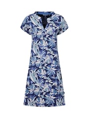 Weird Fish Blue Suffolks Printed Jersey Dress - Image 5 of 6