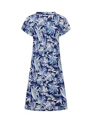 Weird Fish Blue Suffolks Printed Jersey Dress - Image 6 of 6