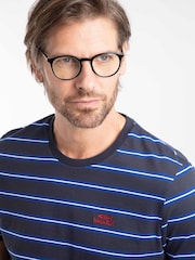 Μπλε - Weird Fish Finn Striped Branded T-Shirt - Εικόνα 4 από 6