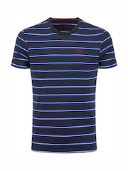 Μπλε - Weird Fish Finn Striped Branded T-Shirt - Εικόνα 5 από 6