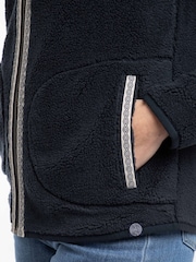 Weird Fish Blue Lucille Lightweight Full Zip Borg Fleece - Image 6 of 8