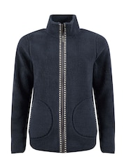 Weird Fish Blue Lucille Lightweight Full Zip Borg Fleece - Image 7 of 8