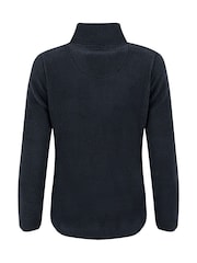 Weird Fish Blue Lucille Lightweight Full Zip Borg Fleece - Image 8 of 8