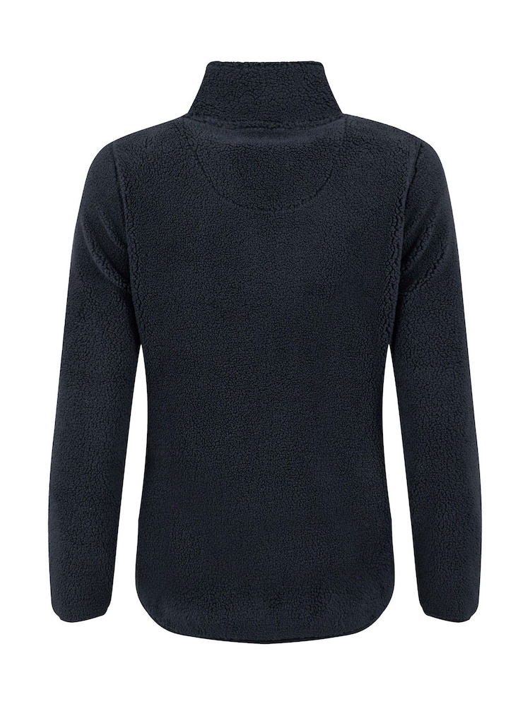 Weird Fish Blue Lucille Lightweight Full Zip Borg Fleece - Image 8 of 8