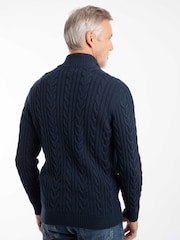 Πουλόβερ με φερμουάρ και πλεκτό ζιβάγκο Weird Fish Heath 1/4 - Εικόνα 3 από 7