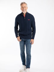 Πουλόβερ με φερμουάρ και πλεκτό ζιβάγκο Weird Fish Heath 1/4 - Εικόνα 4 από 7