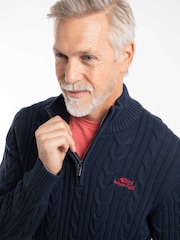 Πουλόβερ με φερμουάρ και πλεκτό ζιβάγκο Weird Fish Heath 1/4 - Εικόνα 5 από 7