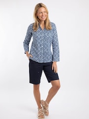 Weird Fish Blue Syona Double Cloth Printed Shirt - Image 3 of 7