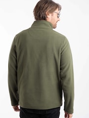 Weird Fish Green Roald Button Funnel Neck Micro Rugby Shirt - Image 2 of 7