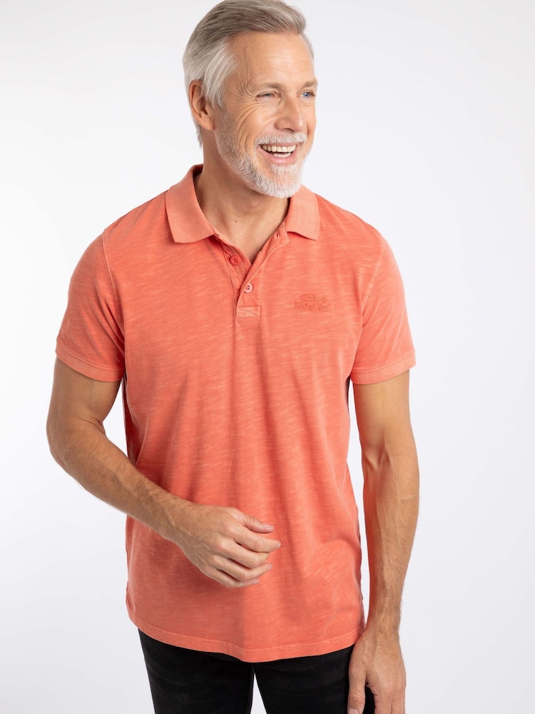 Weird Fish Coral Indy Slub Polo Shirt - Image 2 of 8