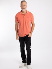 Weird Fish Coral Indy Slub Polo Shirt - Image 4 of 8