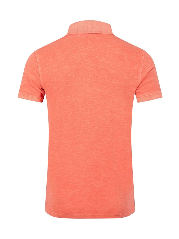 Weird Fish Coral Indy Slub Polo Shirt - Image 8 of 8