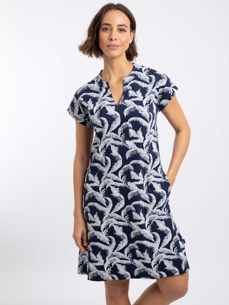 ネイビー - Weird Fish Suffolks Printed Jersey Dress - 画像 1 / 7