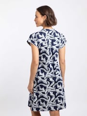 ネイビー - Weird Fish Suffolks Printed Jersey Dress - 画像 2 / 7