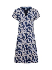 ネイビー - Weird Fish Suffolks Printed Jersey Dress - 画像 6 / 7