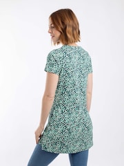 أزرق - Weird Fish Sidra Printed Jersey Slub Tunic - Image 2 of 7