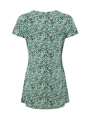 أزرق - Weird Fish Sidra Printed Jersey Slub Tunic - Image 7 of 7