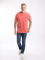 Weird Fish Red Uphaul Back Print Graphic T-Shirt - Image 3 of 6