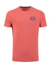 Weird Fish Red Uphaul Back Print Graphic T-Shirt - Image 5 of 6