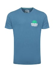 Weird Fish Blue Sun Beam Back Print Graphic T-Shirt - Image 5 of 6