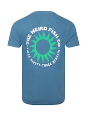 Weird Fish Blue Sun Beam Back Print Graphic T-Shirt - Image 6 of 6