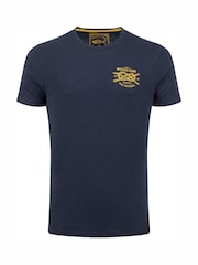 Weird Fish Blue Uphaul Back Print Graphic T-Shirt - Image 5 of 6