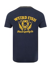 Weird Fish Blue Uphaul Back Print Graphic T-Shirt - Image 6 of 6