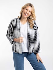 Weird Fish Arlow Striped Macaroni Kimono Cardigan - Immagine 3 di 6
